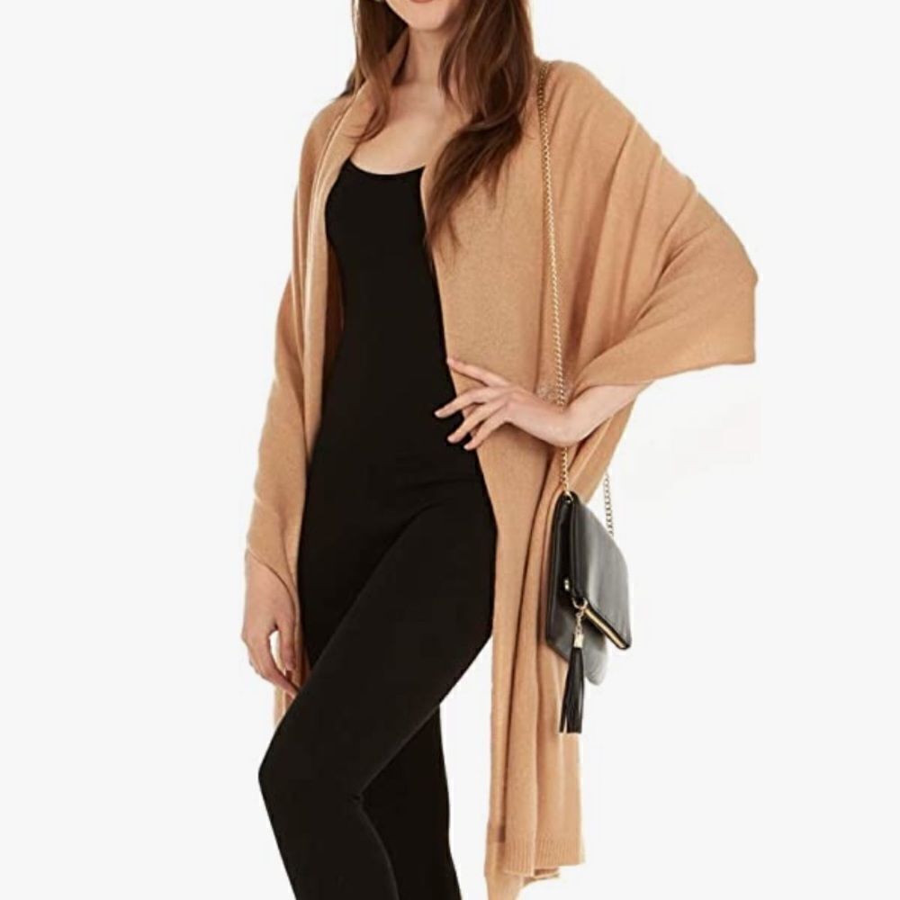 Camel cashmere shawl